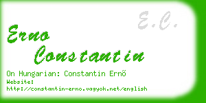 erno constantin business card
